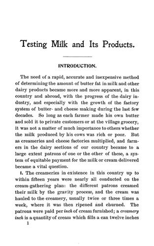 Testing milk and its products