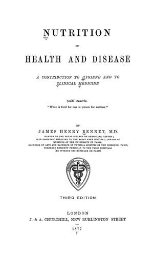 Nutrition in health and disease