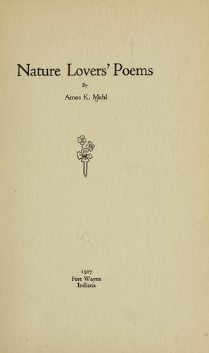 Nature lovers' poems