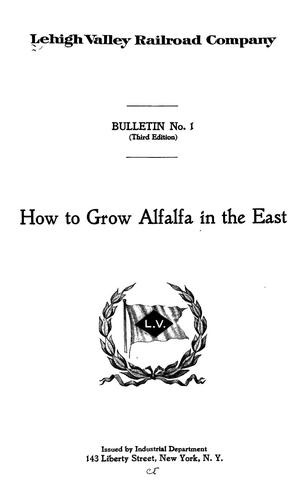 How to grow alfalfa in the east