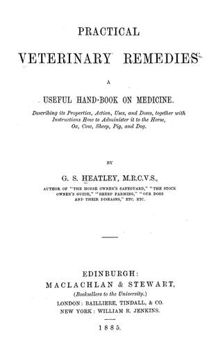 Practical veterinary remedies