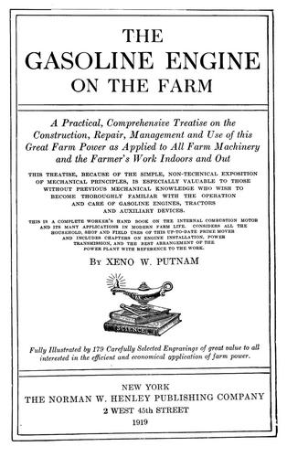 The gasoline engine on the farm