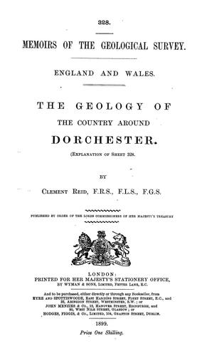 The geology of the country around Dorchester
