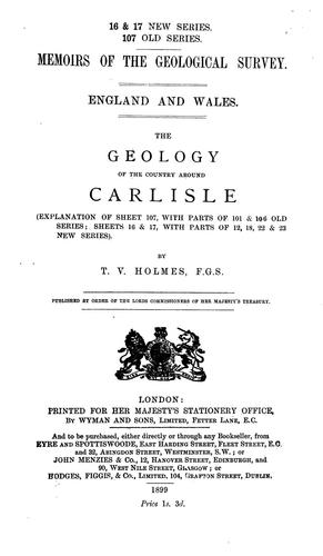 The geology of the country around Carlisle