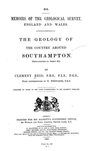 The geology of the country around Southampton