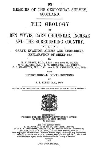 The geology of Ben Wyvis, Carn Chuinneag, Inchbae and the surrounding country, including Garve, Evanton, Alness and Kincardine