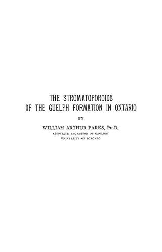 The stromatoporoids of the Guelph formation in Ontario