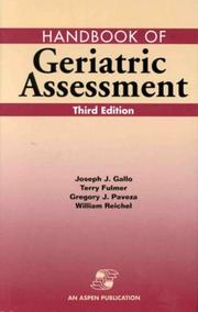 Handbook of geriatric assessment