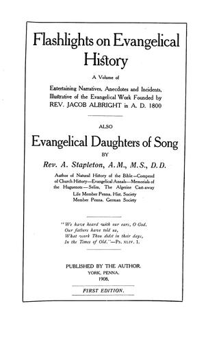 Flashlights on evangelical history