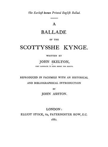 The earliest known printed English ballad