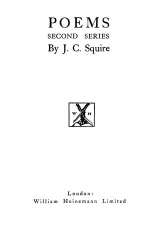 Poems, second series