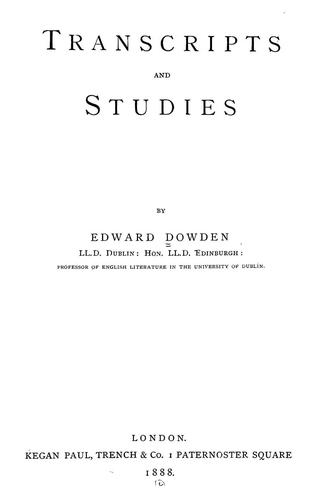Transcripts and studies
