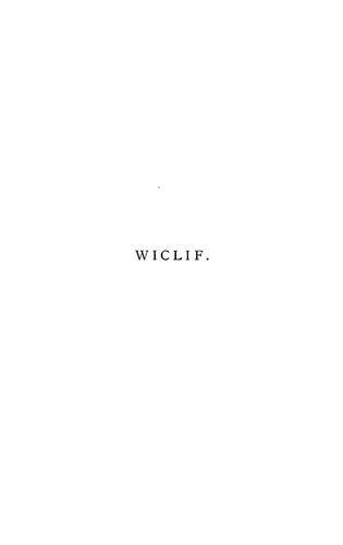 Wiclif, an historical drama