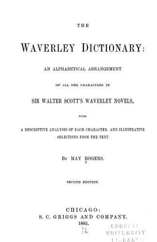 The Waverley dictionary
