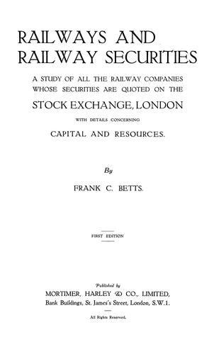 Railways and railway securities