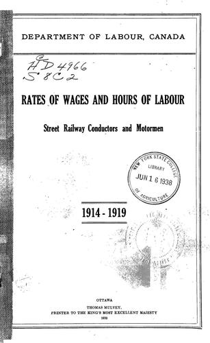 Rates of wages and hours of labour