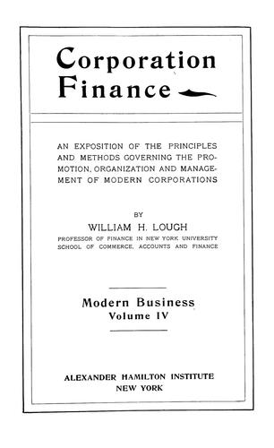 Corporation finance