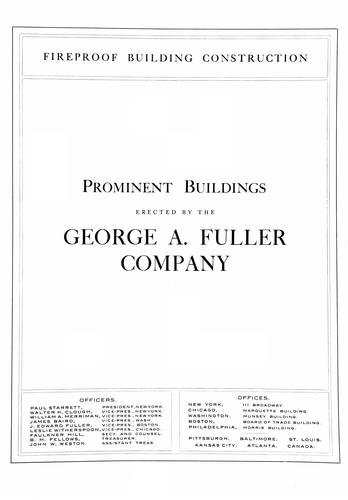Fireproof building construction