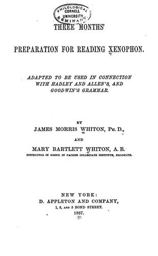 Three months' preparation for reading Xenophon