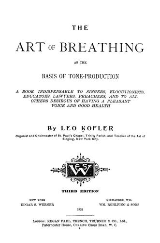 The art of breathing as the basis of tone-production