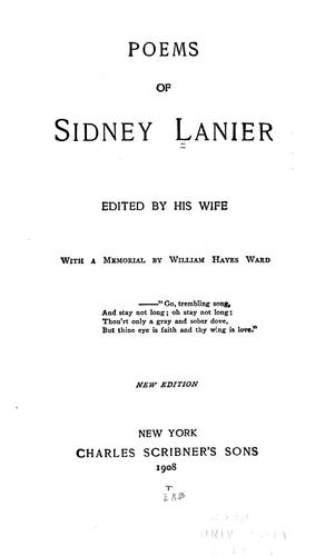 Poems of Sidney Lanier