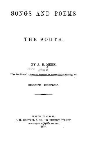 Songs and poems of the South