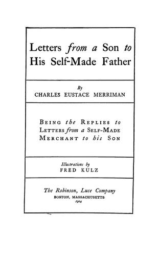 Letters from a son to his self-made father