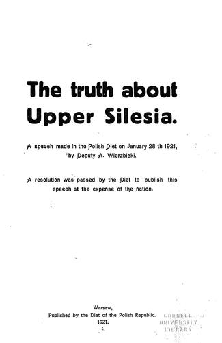 The truth about Upper Silesia