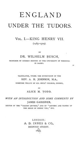 England under the Tudors