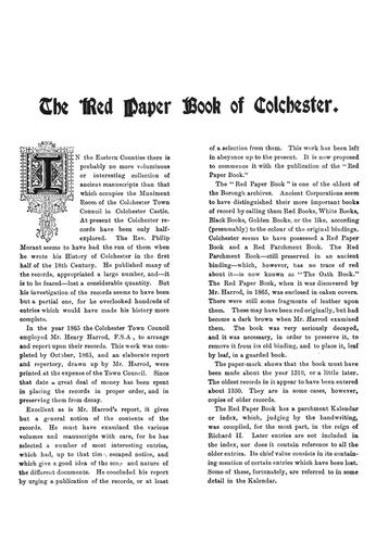 The red paper book of Colchester