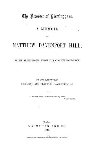 The recorder of Birmingham