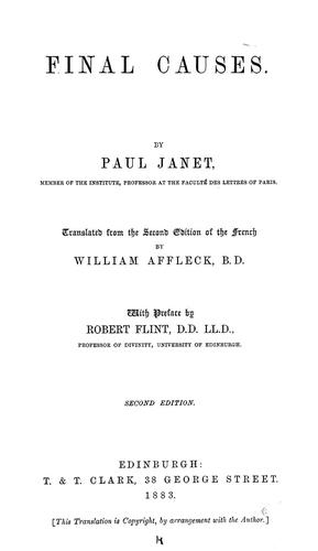 Final causes