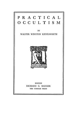 Practical occultism