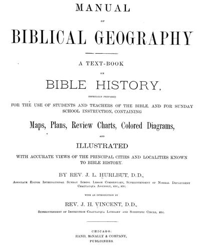 Manual of Biblical geography
