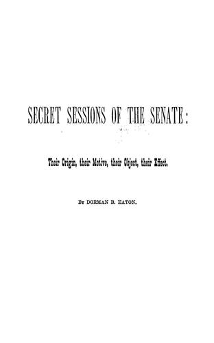 Secret sessions of the Senate