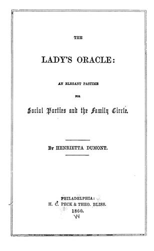 The lady's oracle
