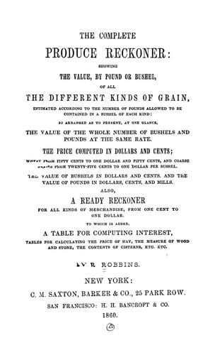 The complete produce reckoner