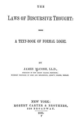 The laws of discursive thought