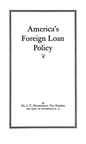 America's foreign loan policy