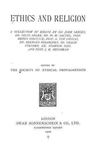 Ethics and religion