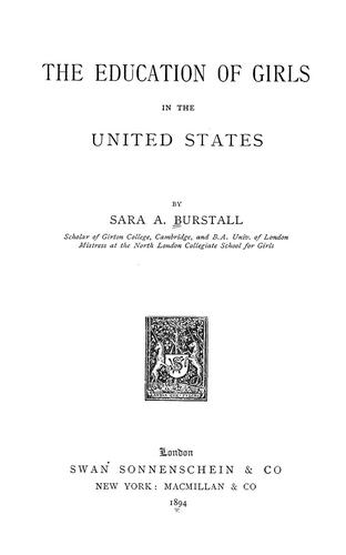 The education of girls in the United States