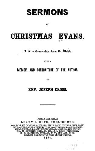 Sermons of Christmas Evans