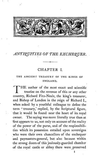 The antiquities and curiosities of the Exchequer
