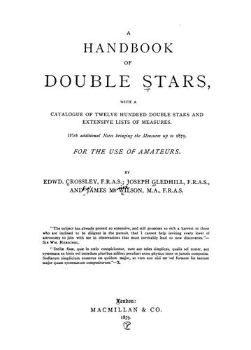 A handbook of double stars