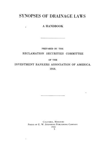 Synopses of drainage laws