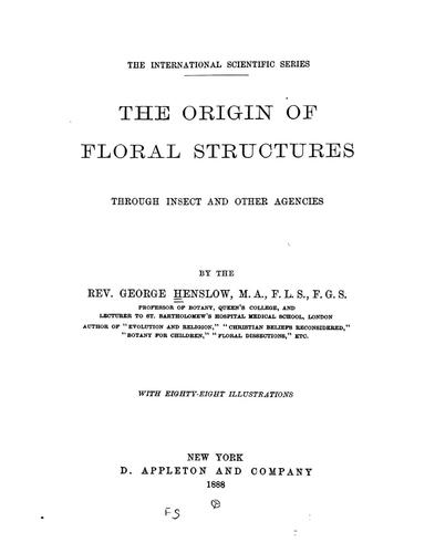 The origin of floral structures