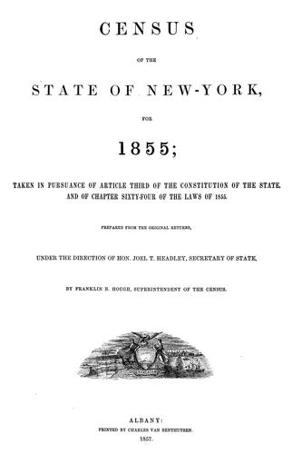 Census of the state of New York, for 1855