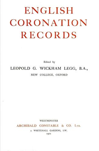 English coronation records