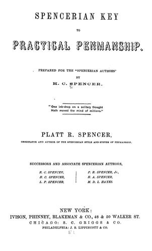 Spencerian key to practical penmanship