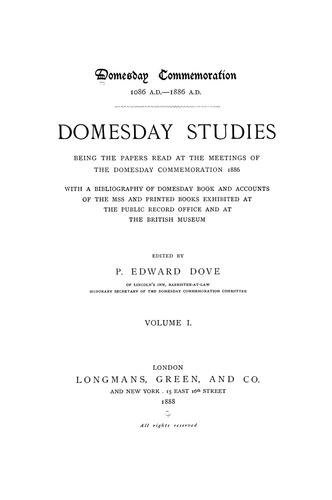 Domesday studies